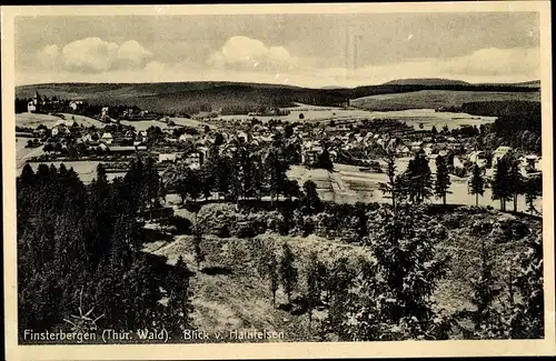 Ak Finsterbergen Friedrichroda im Thüringer Wald, Blick vom Hainfelsen, Panorama