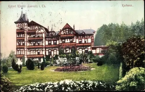 Ak Bad Klosterlausnitz in Thüringen, Das Kurhaus vom Park gesehen