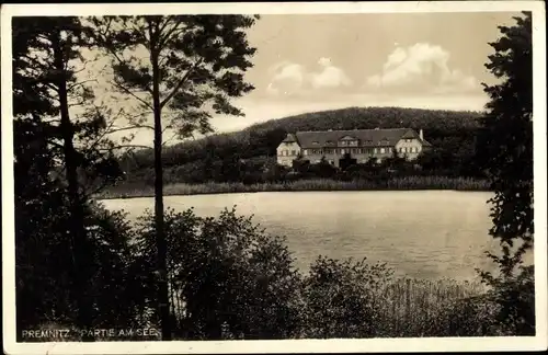 Ak Premnitz im Havelland, Partie am See, Villa