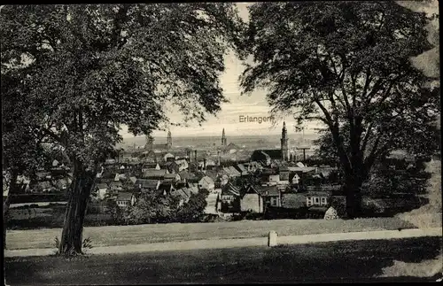 Ak Erlangen in Mittelfranken Bayern, Panorama