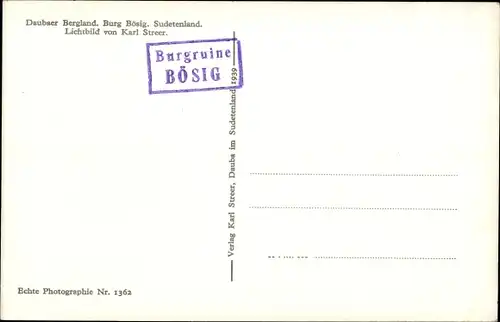 Ak Bezděz Schloßbösig Region Reichenberg, Ruine Bösig, Weizenfelder