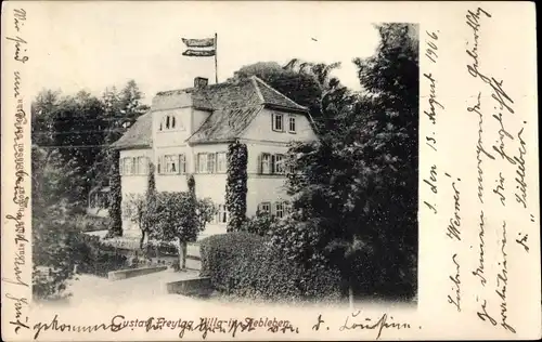 Ak Siebleben Gotha in Thüringen, Gustav Freytag Villa