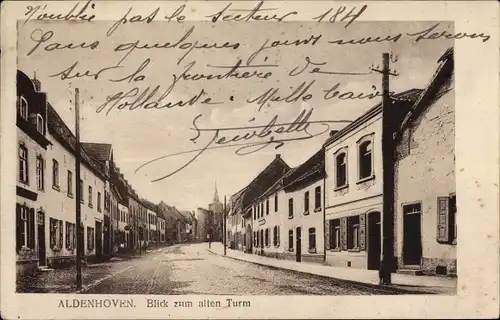 Ak Aldenhoven in Nordrhein Westfalen, Blick zum alten Turm