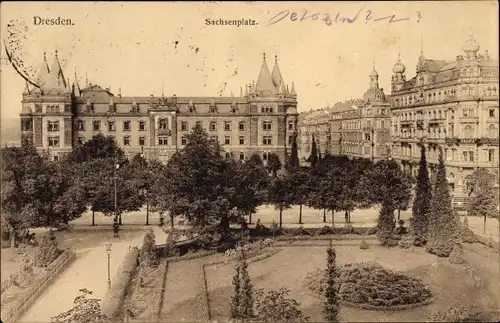Ak Dresden Altstadt, Sachsenplatz