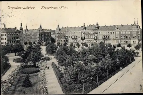 Ak Dresden Löbtau, Kronprinzen Platz