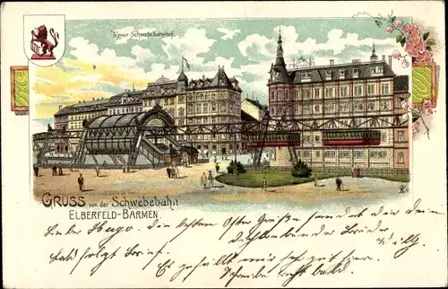 Litho Elberfeld Barmen Wuppertal, Neuer Schwebebahnhof