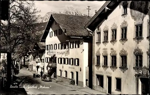 Ak Reutte in Tirol, Gasthof Mohren, Außenansicht
