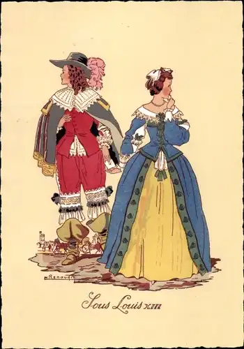 Künstler Ak Renaudin, Alfred, Sous Louis XIII, Mode