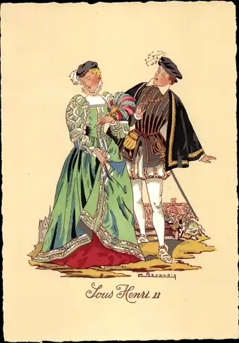 Künstler Ak Renaudin, Alfred, Sous Henri II, Mode