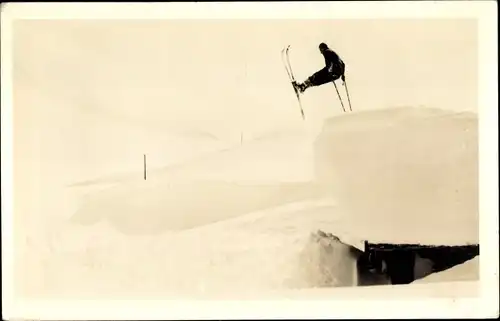 Ak Wintersport, Skifahrer, Winterszene