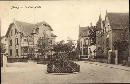 Ak Alzey in Rheinhessen, Schillerplatz