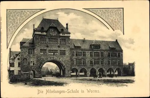 Ak Worms am Rhein, Nibelungen-Schule