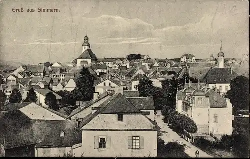 Ak Simmern Hunsrück, Blick auf den Ort