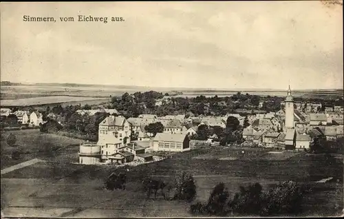 Ak Simmern im Hunsrück, Gesamtansicht, Blick vom Eichweg