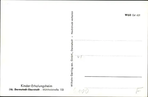 Ak Eberstadt Darmstadt in Hessen, Kinder-Erholungsheim