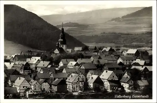 Ak Hallenberg im Sauerland, Gesamtansicht mit Kirche