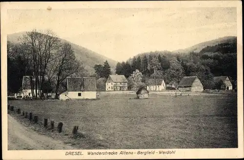 Ak Dresel Werdohl im Sauerland, Wanderstrecke Altena-Bergfeld-Werdohl