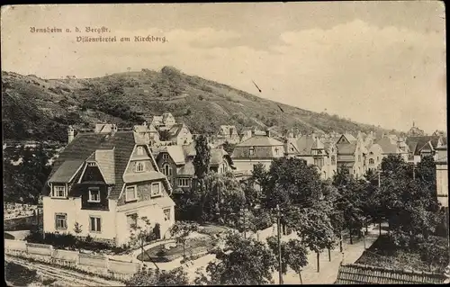 Ak Bensheim an der Bergstraße, Blick auf das Villenviertel am Kirchberg
