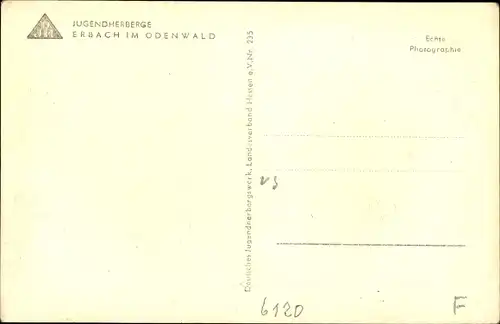 Ak Erbach im Odenwald Hessen, Jugendherberge
