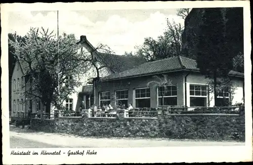 Ak Haustadt im Hönnetal Balve im Sauerland, Gasthof Hake