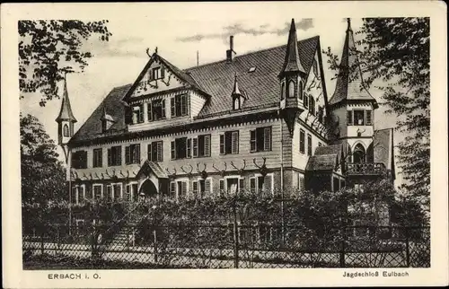 Ak Erbach im Odenwald Hessen, Jagdschloss Eulbach