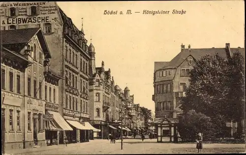 Ak Höchst Frankfurt am Main, Königsteiner Straße, Geschäfte