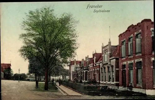 Ak Franeker Friesland Niederlande, Sophialaan