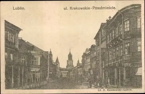 Ak Lublin Polen, Ulica Krakowskie Przedmieście