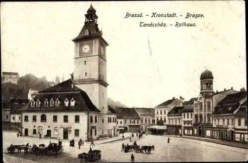 Ak Brașov Brassó Kronstadt Rumänien, Rathaus