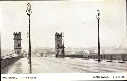 Ak Warszawa Warschau Polen, Dritte Brücke