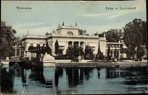 Ak Warszawa Warschau Polen, Palac w Lazienkach