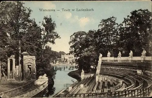 Ak Warszawa Warschau Polen, Theater im Lazienki Park