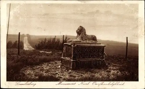 Ak Lemelerberg Overijssel Niederlande, Monument Neerl. Onafhankelijkheid
