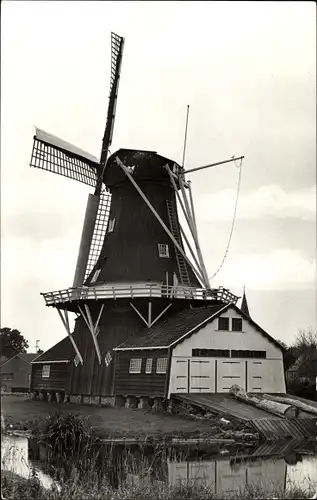 Ak Woltersum Groningen Niederlande, Koren en Zaagmolen De Fram