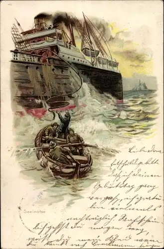 Litho Seelootse, Lotsenboot, Dampfer