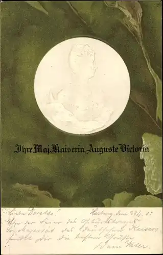 Präge Litho Kaiserin Auguste Viktoria, Portrait