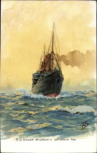 Ak Dampfer Kaiser Wilhelm II, Norddeutscher Lloyd