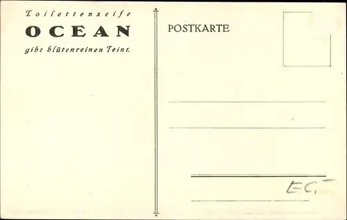 Ak Dampfer auf dem Meer, Toilettenseife Ocean, Reklame
