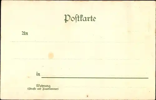 Litho Segelschiff auf dem Meer, Muschel