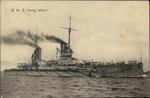 Ak Deutsches Kriegsschiff, SMS König Albert, Großlinienschiff