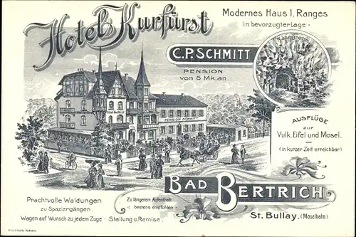 Ak Bad Bertrich an der Mosel Eifel, Hotel Kurfürst, Rechnung