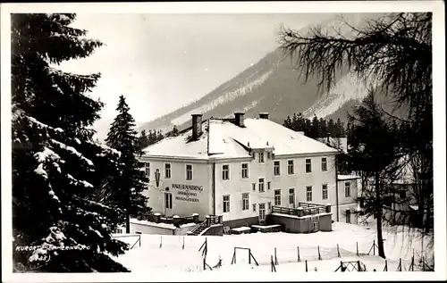 Foto Ak Semmering in Niederösterreich, Haus Semmering für Gewerkschaftsangestellte, Winter