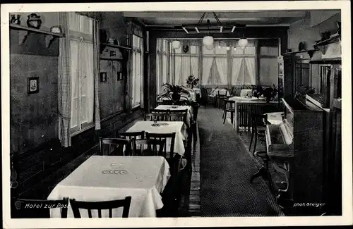 Ak Monschau Montjoie in der Eifel, Im Hotel Zur Post, Gastraum