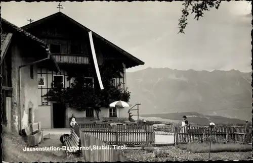 Ak Stubai Tirol, Jausenstation Bucherhof