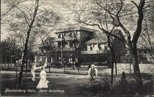 Ak Blankenburg am Harz, Hotel Heidelberg
