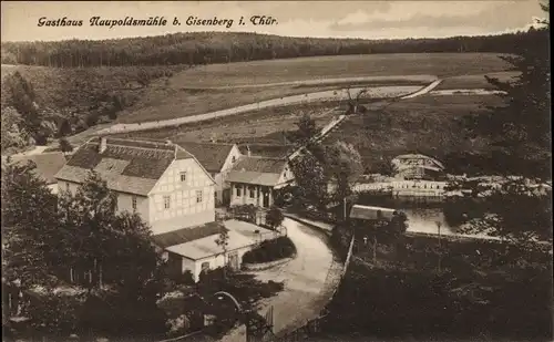 Ak Eisenberg im Saale Holzland Kreis, Blick zum Gasthaus Naupoldsmühle im Mühltal