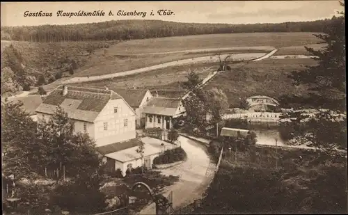 Ak Eisenberg im Saale Holzland Kreis, Blick zum Gasthaus Naupoldsmühle im Mühltal