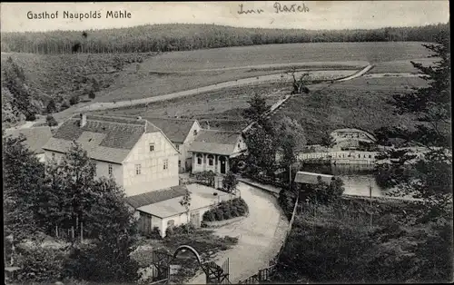 Ak Eisenberg im Saale Holzland Kreis, Blick zum Gasthaus Naupoldsmühle im Mühltal