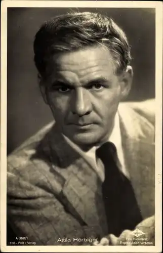 Ak Schauspieler Attila Hörbiger, Portrait, Film Foto Verlag