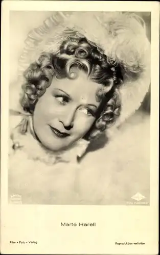 Ak Schauspielerin Marte Harell, Portrait